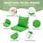 Outdoor 19 x 19 x 3.5 Inch High-Density Foam Cushion Set with Water-Repellent & UV-Resistant Cover for Outdoor Seat-1656903517-1656903512