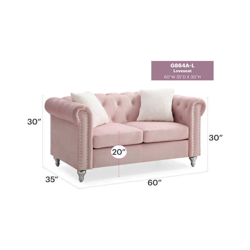 Causeuse Cozy, Rose