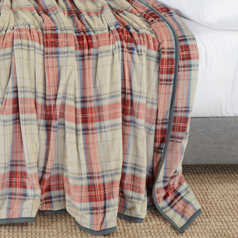  Couverture de canapé en velours de vison super doux et chaud, Roi, Rouge