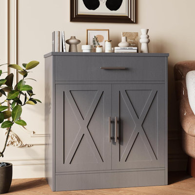 Sideboard Buffet With Storage, Modern Kitchen Storage Cabinet With 1 Drawer And 2 Doors, Wood Coffee Bar Buffet Table For Kitchen, Dining Room