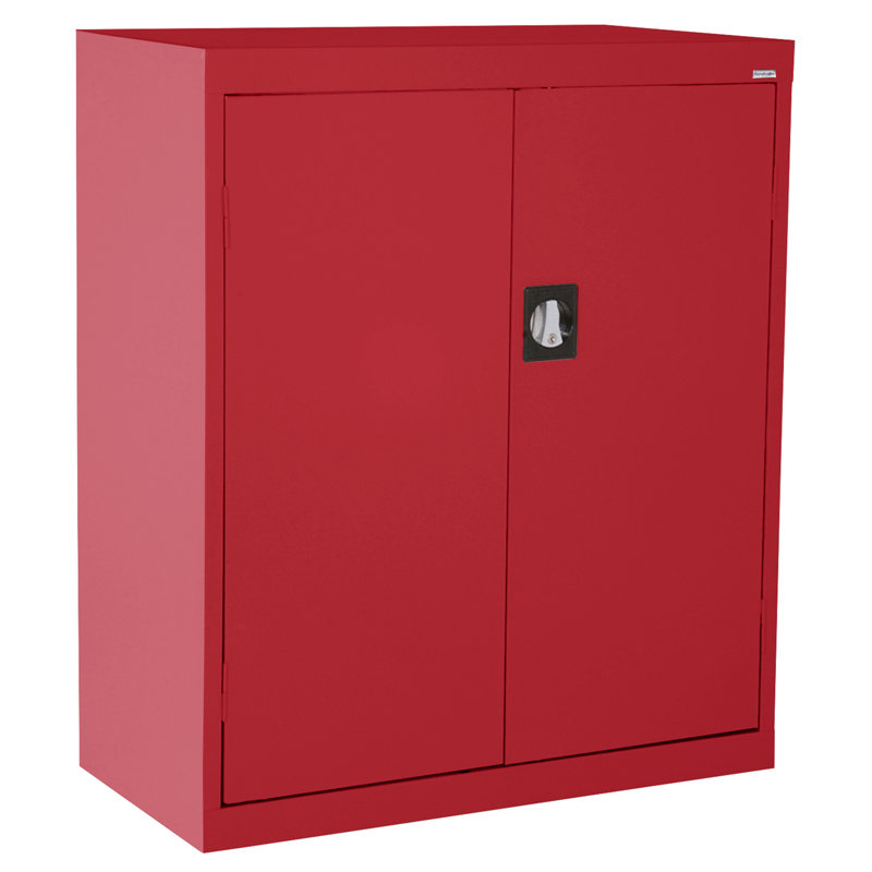 Steel Single Storage Cabinet ( 36'' H x 36'' W x 18'' D), Red
