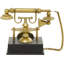 Sculpture en métal téléphone or