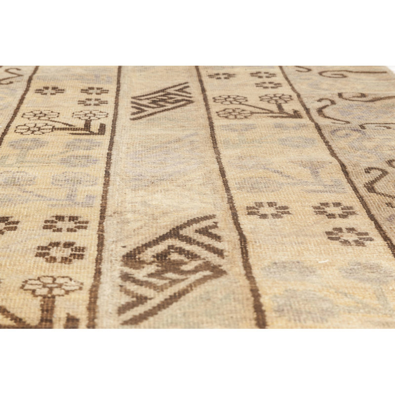Modern One-of-a-Kind Runner 2'9" X 19'9" Hand Knotted Area Rug
