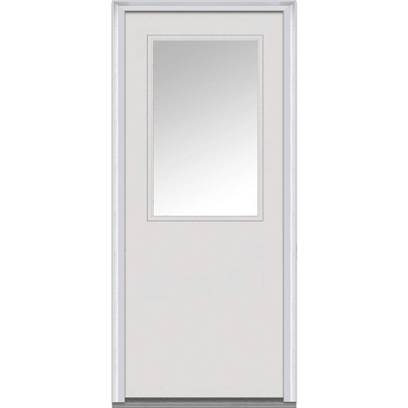 Portes d'entrée avant en fibre de verre Smooth 0,5 Lite, À gauche / vers l'intérieur, H 81,75 po x l 30 po x P 4,56 po