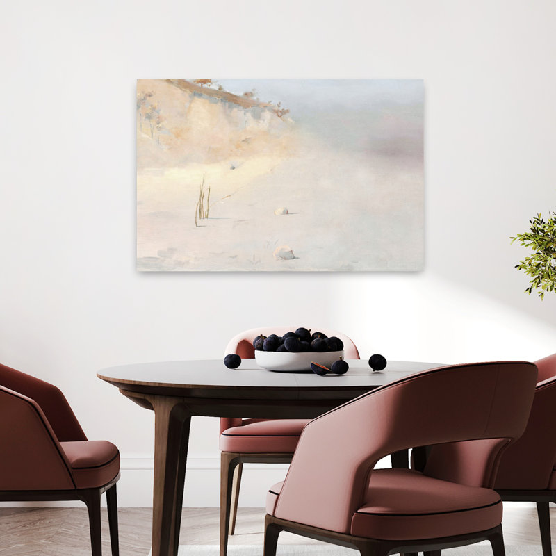 Paysage, art côtier abstrait, H 24 po x l 36 po