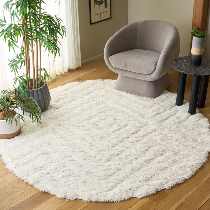 Dabria Wool Area Rug, Round 7'