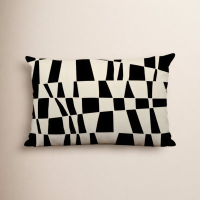 Housse et insert de coussin rectangulaire en polyester pour l'intérieur et l'extérieur