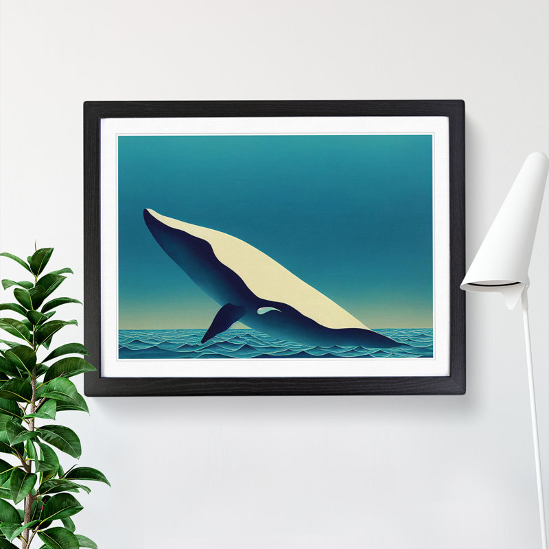 Whale Art Vol.5 - Framed Print, Black Framed, 46cm H x 64cm W x 2cm D