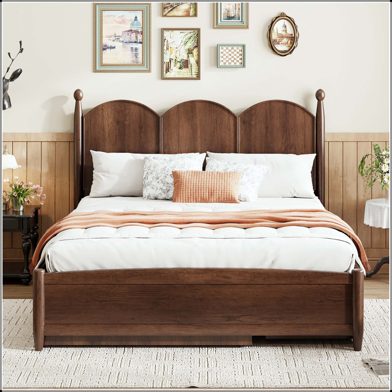 Grand lit plateforme avec 2 tiroirs et lit gigogne simple TG, Blanc