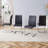 Modern Faux Leather Cantilever Dining Chairs with Chrome Base (Set of 4)-98548425-108344481-92179334