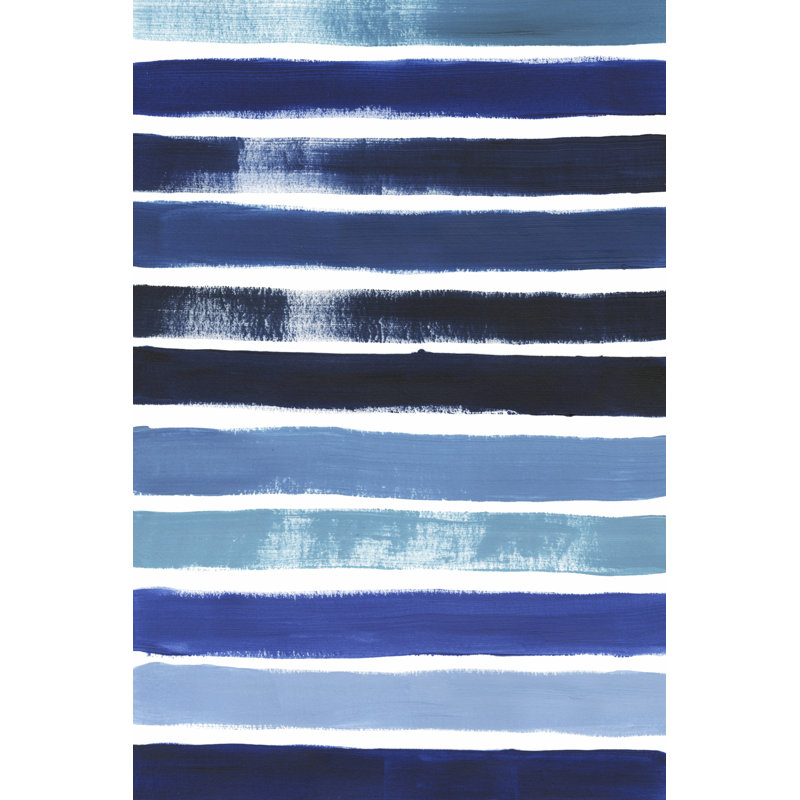 Cobalt Strokes II by Grace Popp - Wrapped Canvas Art Prints, 46cm H x 30cm W x 3.8cm D