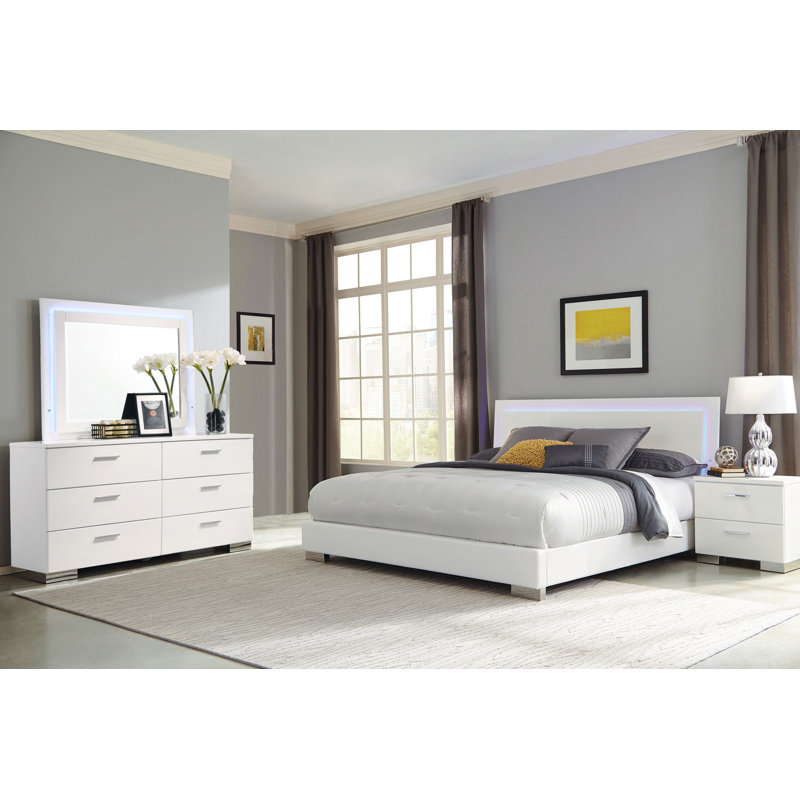Ensemble de chambre avec grand lit 4 pièces Amariyon, Grand