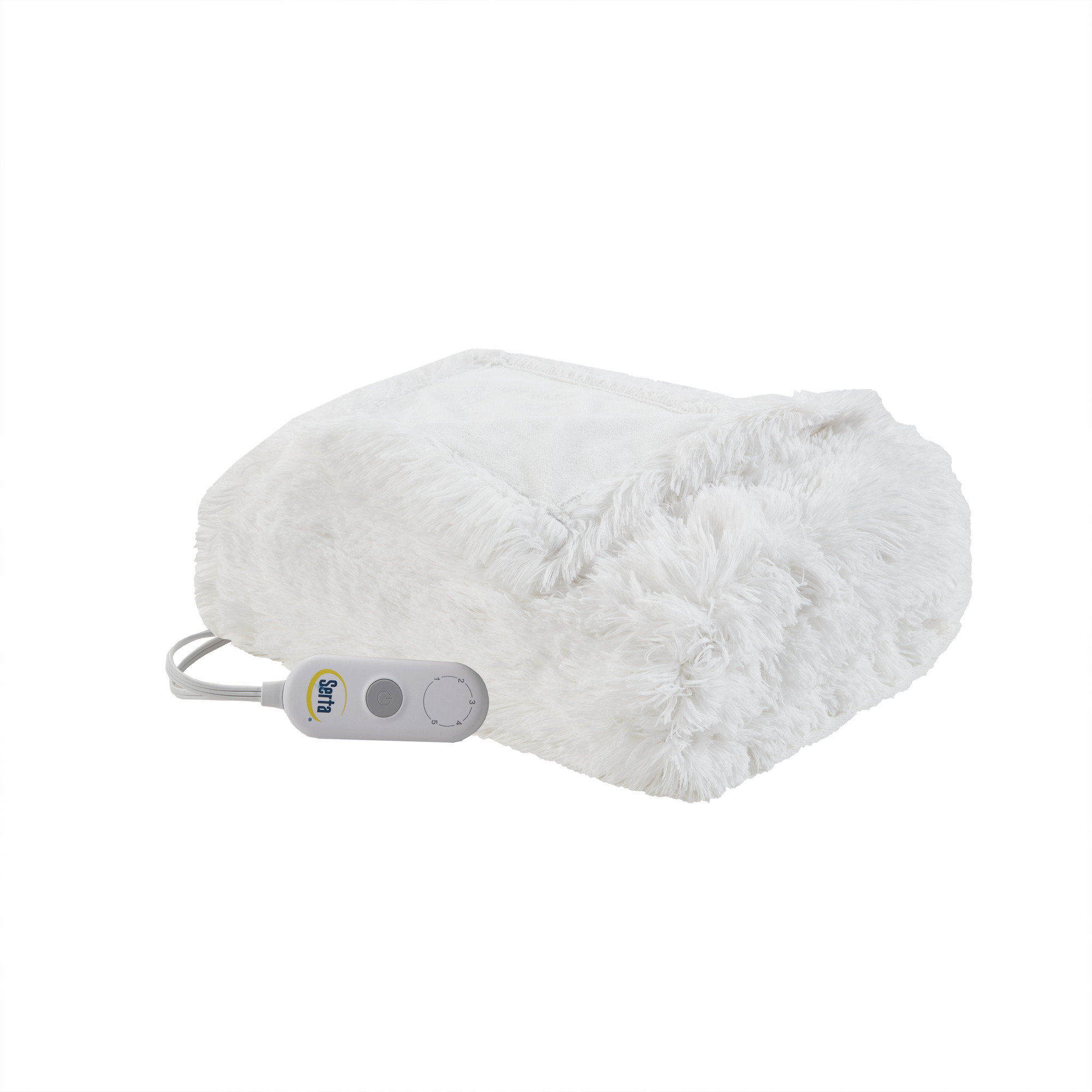 Serta Malea Shaggy Faux Fur Heated Throw u0026 Reviews - Wayfair Canada