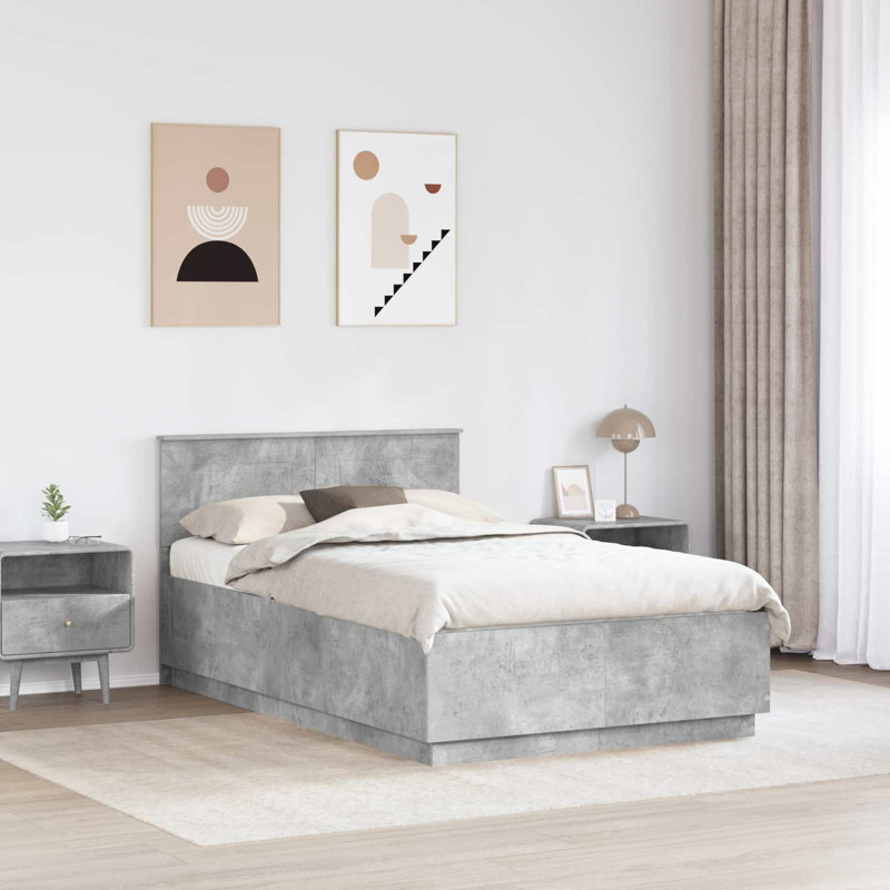 Bed Frame, Small Double (4'), Concrete Grey