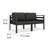 27.6" Wide Square Patio Sofa with Cushions