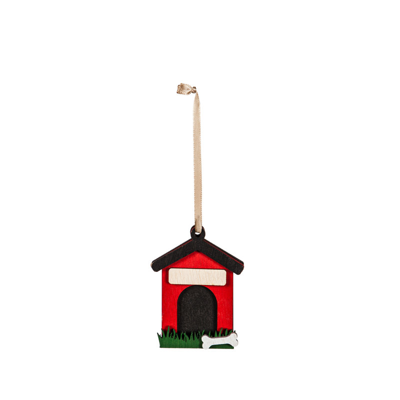 Ornement en bois pour chien personnalisable