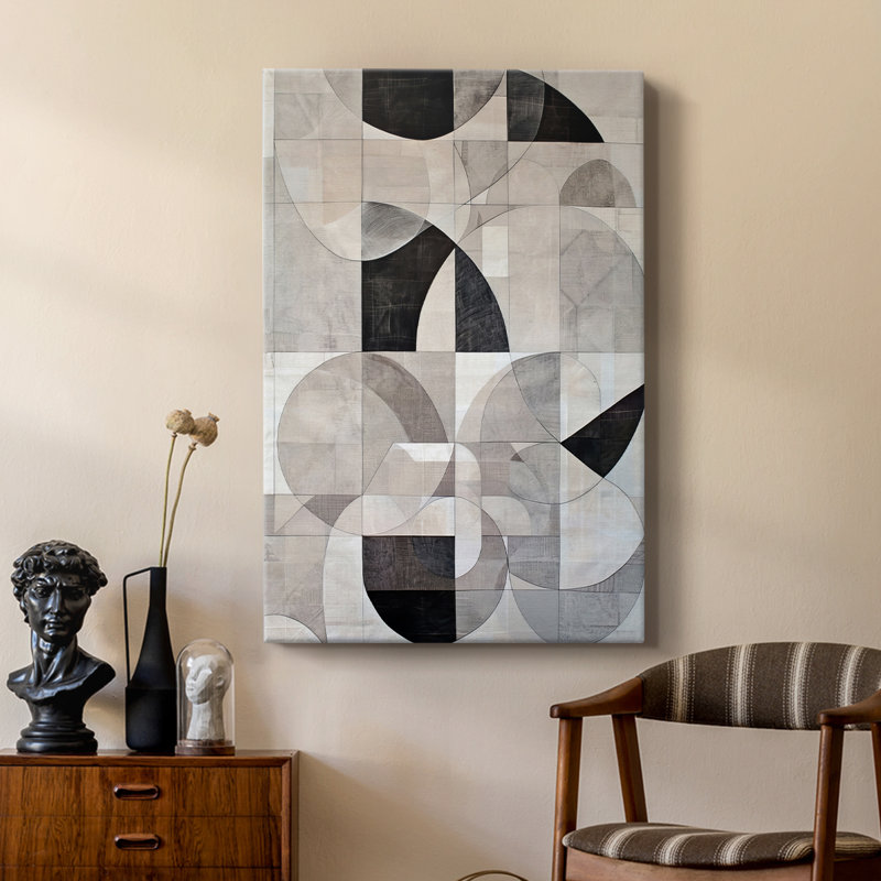 Série ABSTRACT XXXI - Toile tendue avec châssis Premium - Prêt à être accroché, H 18 po x l 12 po