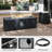 42 inch Outdoor Rectangle Fire Pit Table Propane Iron Firepit for Outside Patio with Tank Cover