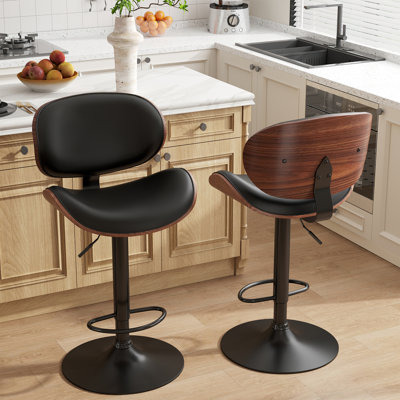 Swivel Upholstered Adjustable Height Bar Counter Stool with Metal Frame by Latitude Run