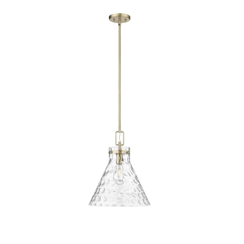 Luminaire suspendu conique à 1 lumière Kamaj, Or moderne