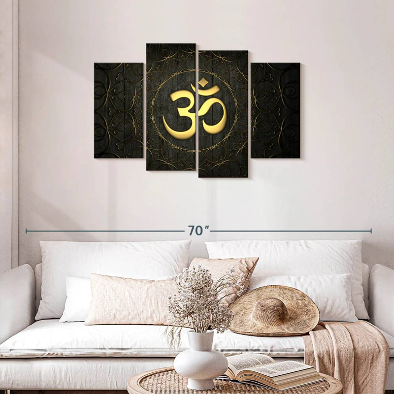 Symbole Kerrick Golden Om, H 27 po x l 43 po