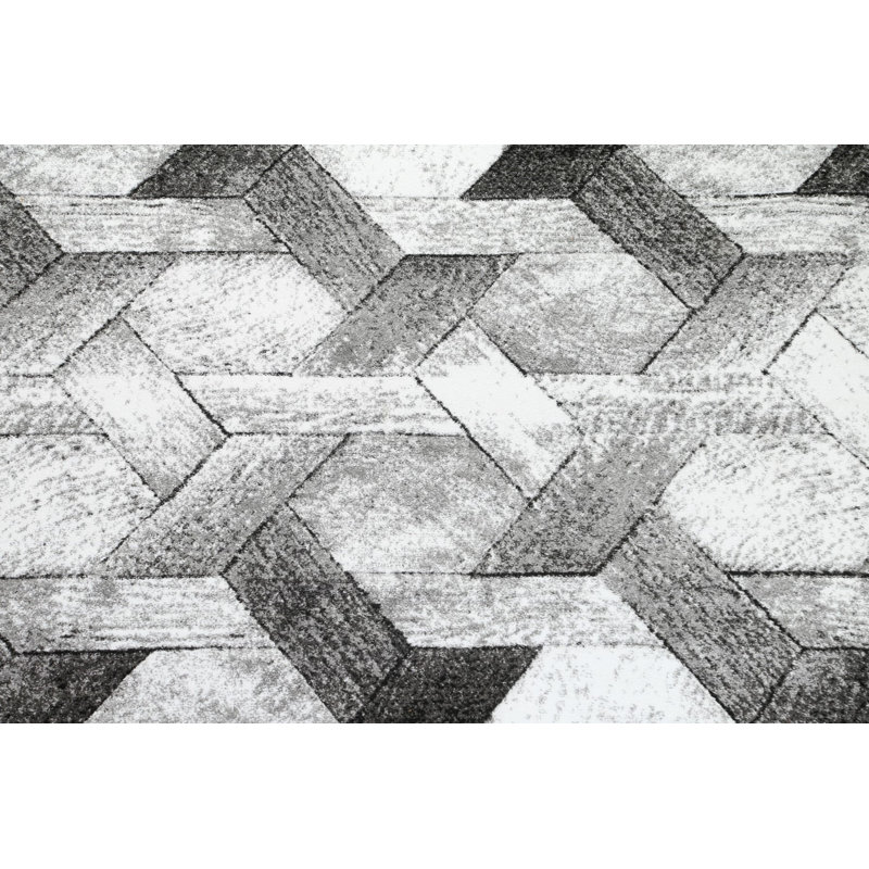 Tapis oriental transitionnel à treillis 7 x 10, Carré 9 pi 10 po