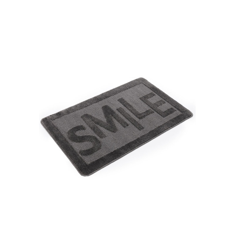 High-Quality Bathmat, Anthracite, 23.6 x 39.4 inches | 100% Polypropylene, Total Thickness: 0.4 inches | Non-Slip Natural Latex Sole, Machine Washable, Vacuum Friendly | Perfect for Bathroom & Entryway Comfort