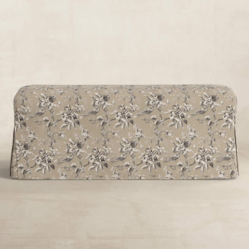 Banc de salle à manger à housse Andrea, Sable floral