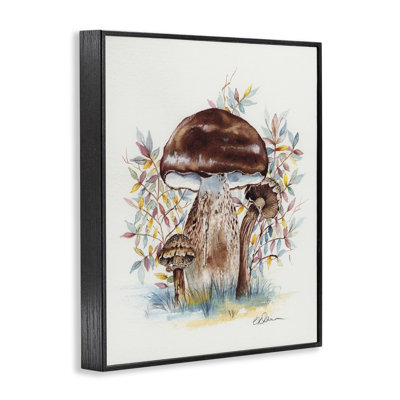 Giclée encadrée par Woody Mushroom Triplet, design par Cady
