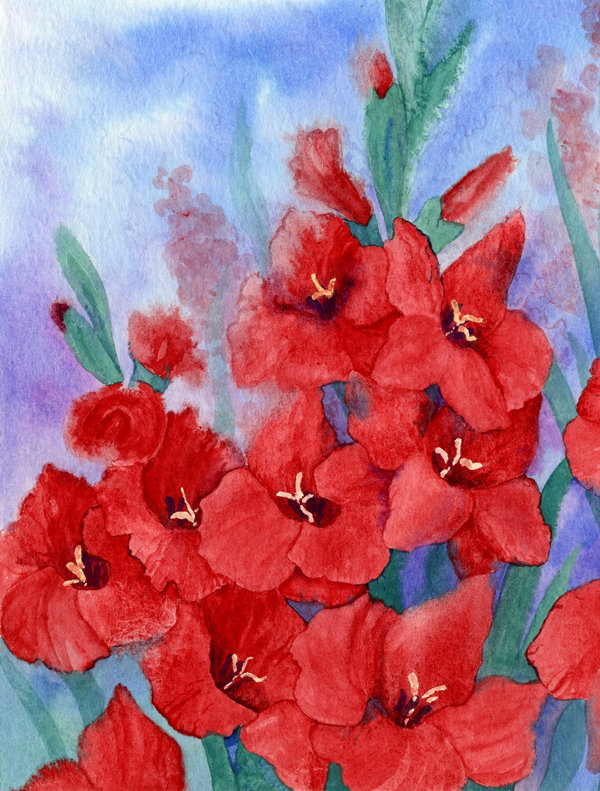 Drapeau de jardin à 2 côtés Kierulf Gladioli, H 28 po x l 40 po