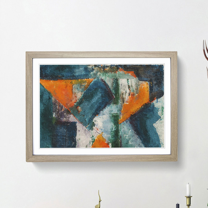 Abstract Vol.62 by S.Johnson - Single Picture Frame Print, 33cm H x 45cm W x 2cm D, Oak Framed