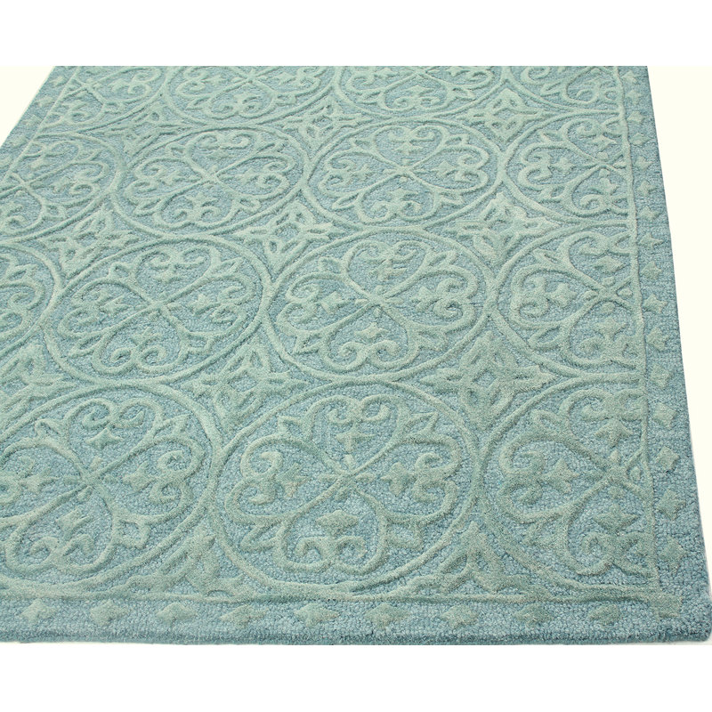 Teal Handmade Tufted Wool 9' x 12' Area Rug