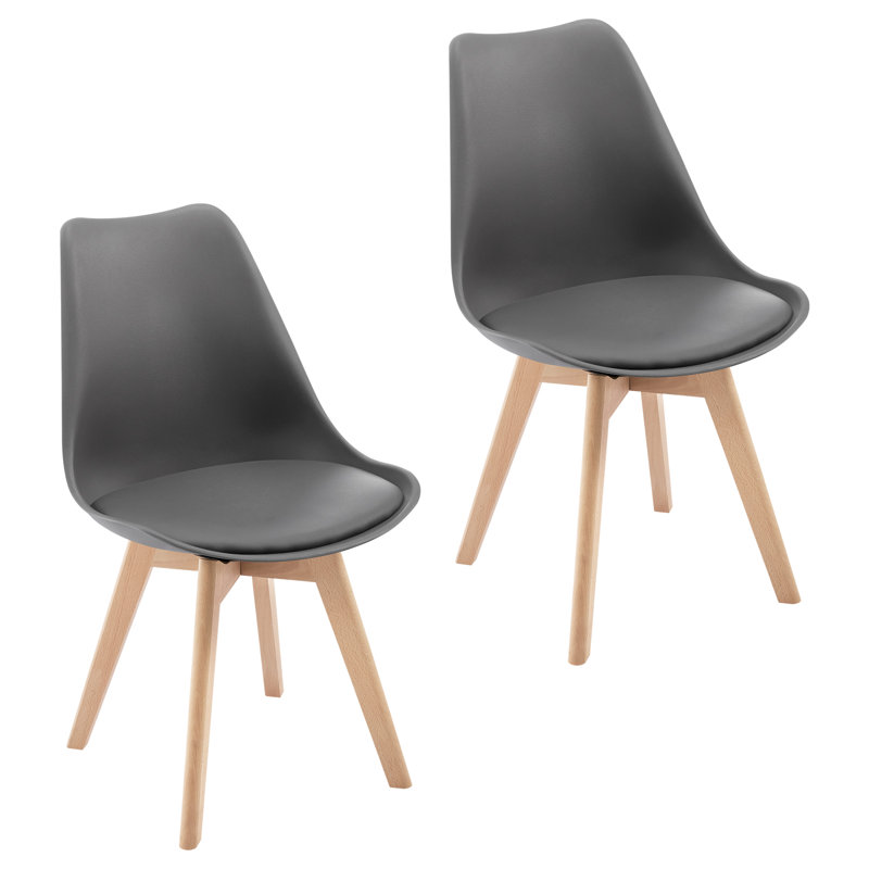 47cm H Upholstered Full Back Side Chair, Grey