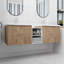 Meuble-lavabo double 59,22 po avec plateau en résine Jazya-997557590