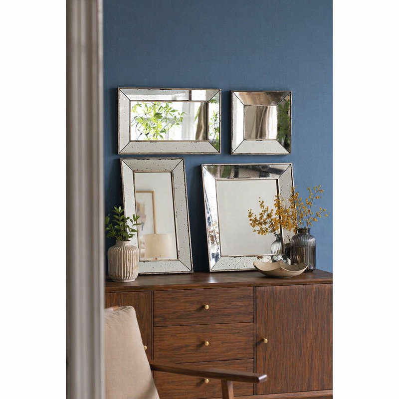 Miroir d'appoint patiné, 12 po x 12 po