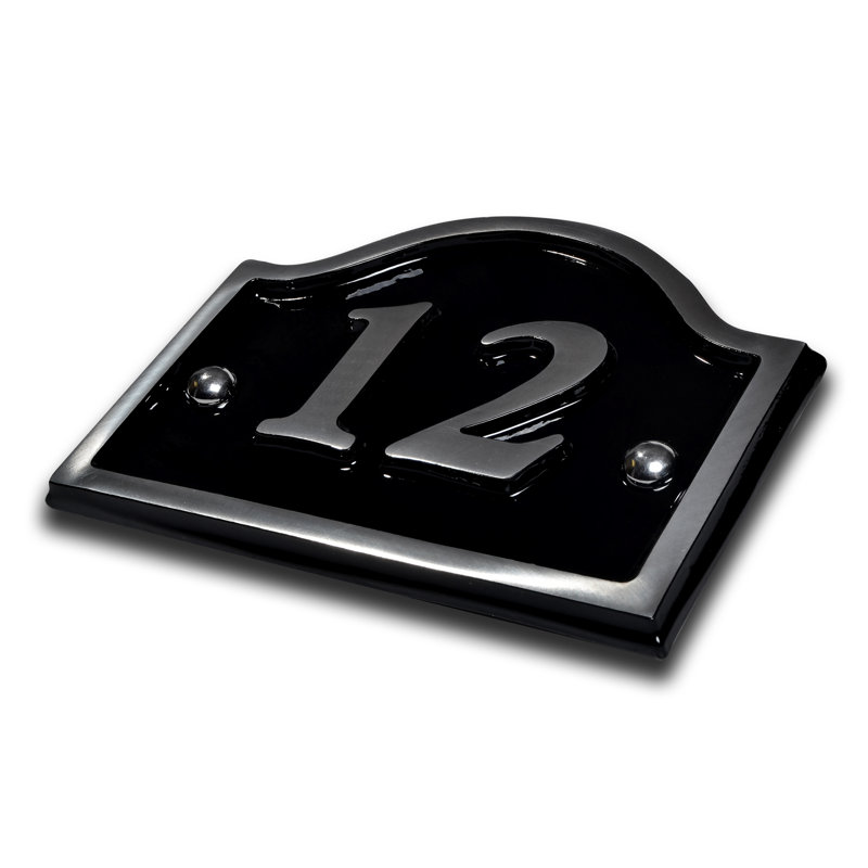 Jaclynn 11.5cm H Reflective Metal House Number, 12