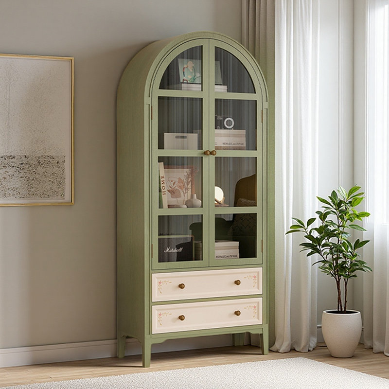 Vitrine de luxe American Light, Vert clair / blanc
