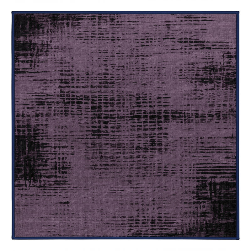 Tapis mauve lavable à la machine, Carré 7 pi