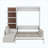 Queen Murphy Wall Bed with Built-In Sofa & Shelving, White