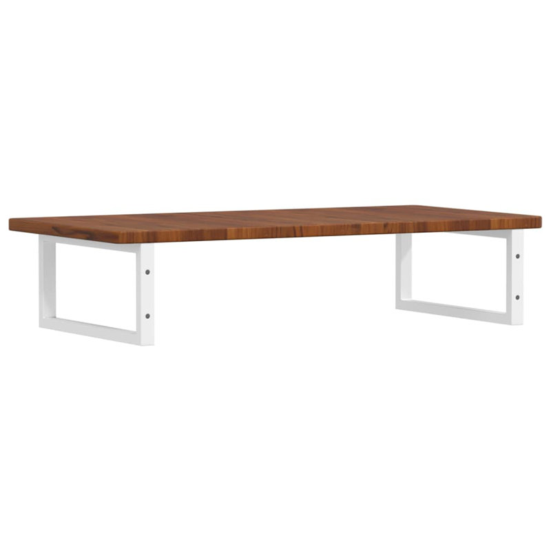Brenea 100cm Solid Wood Bathroom Vanity Top, Dark Oak/White