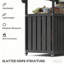 Chariot-bar extérieur portatif et îlot de cuisine avec rangement et plateau de table | Idée de cadeau-310796160