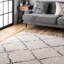 Tapis à motif de treillis pour le salon, la chambre à coucher, la salle à manger Mansel, blanc cassé / gris anthracite-1308590837