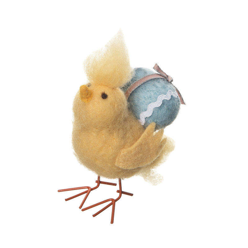 Easter Chick & Blue Egg Freestanding Figure