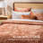EVERGRACE Wave Crushed Velvet Duvet Cover & Comforter Set - Queen/King Size Oversized Bedding Set with 2 Shams-105886624-105886619