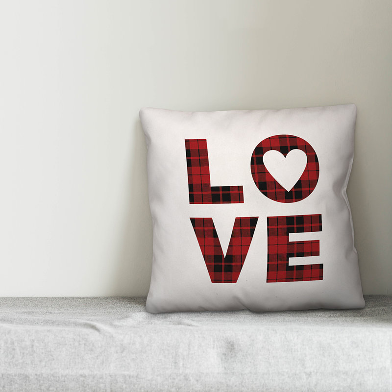  Coussin Love, H 18 po x l 18 po