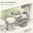3-Tier Slim Rolling Storage Cart with Slide-Out Shelves and Drawer for Kitchen or Bathroom Organization.