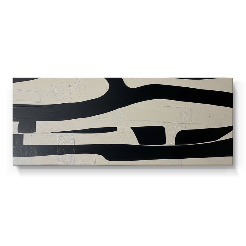 Toile tendue avec châssis abstrait # 7 LXVI-Abstract, H 12 po x l 30 po