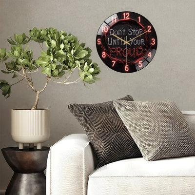 Horloge murale en verre 12 po