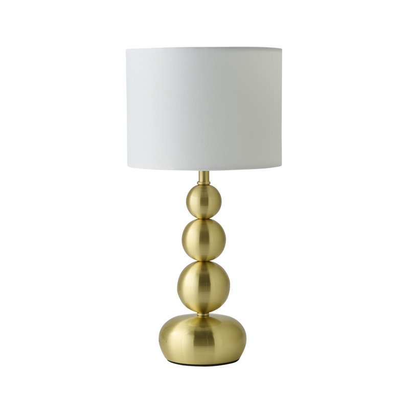 Renado Metal Table Lamp, White, Gold
