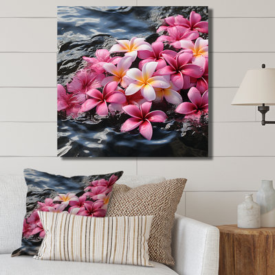 Plumeria rose II - art mural Plumeria